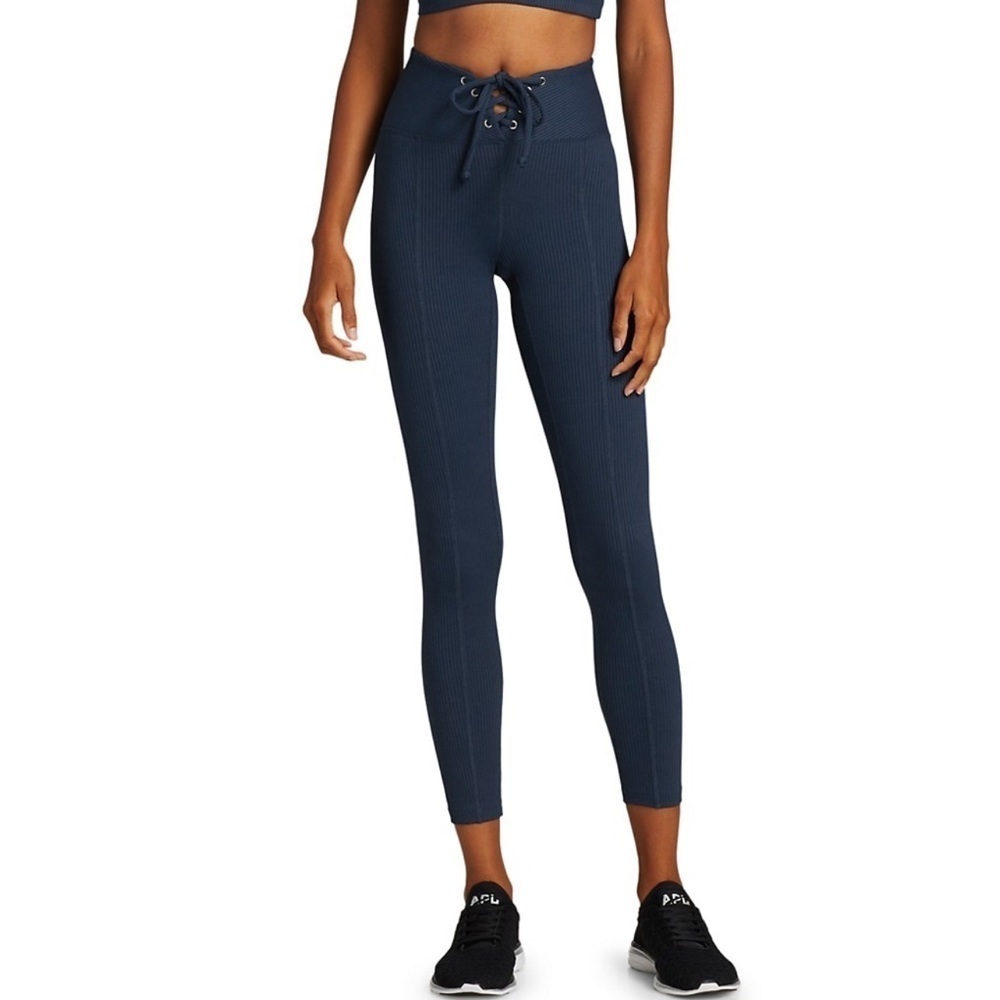 Like New - Year of Ours ribbed navy leggings